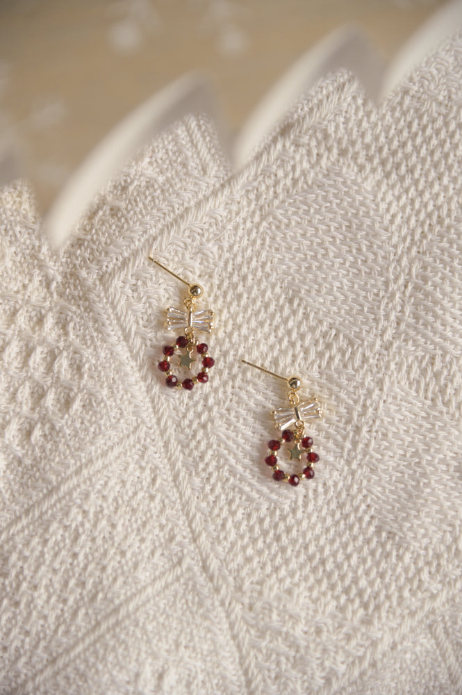 18k Gold Plated - Oh Mistletoe Earrings