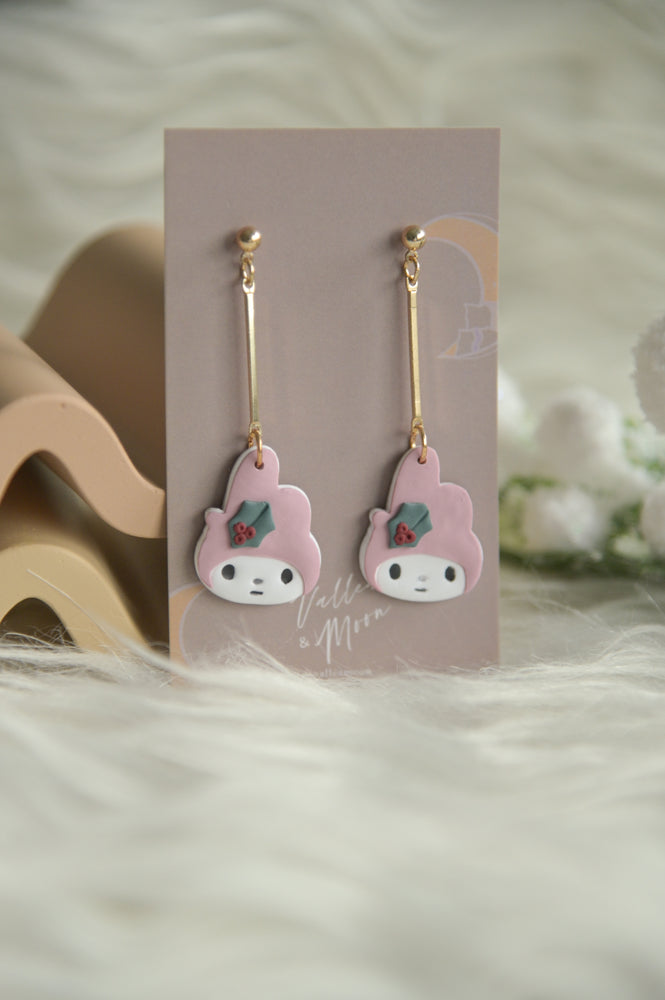 My Melody Inspired Jolly Earrings