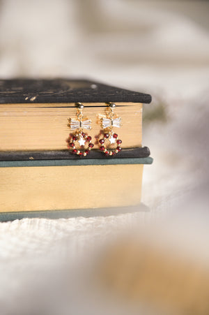 18k Gold Plated - Oh Mistletoe Earrings