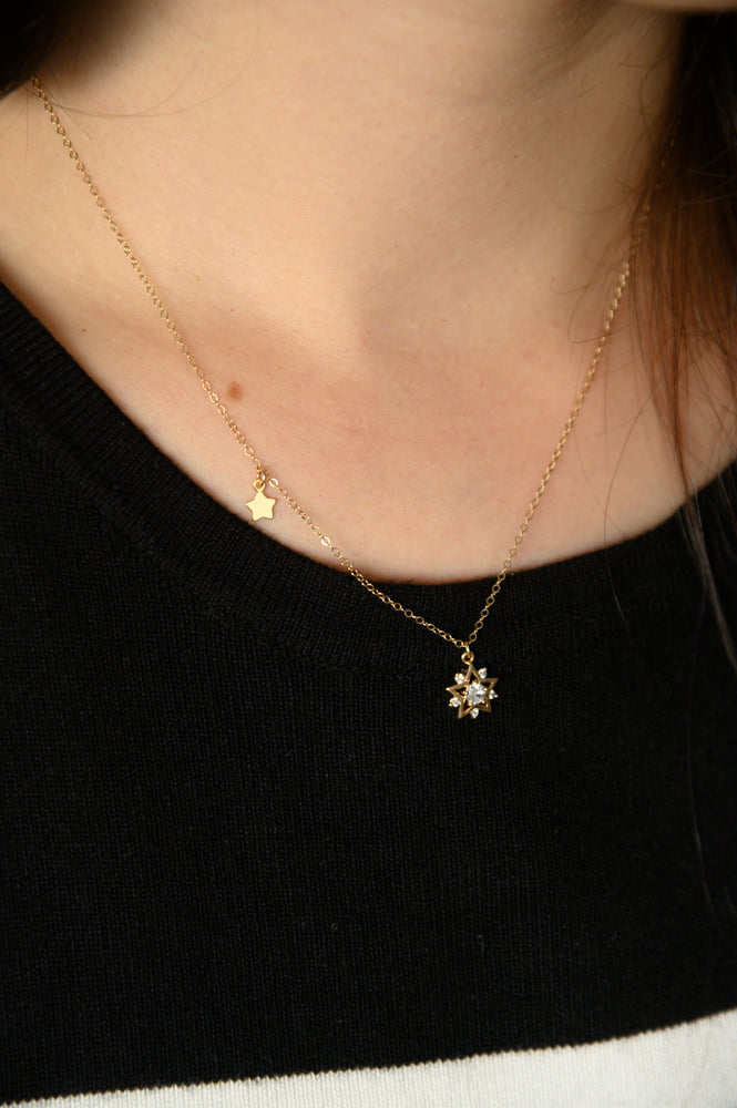 14k Gold Plated - Bora Starry Necklace in Gold