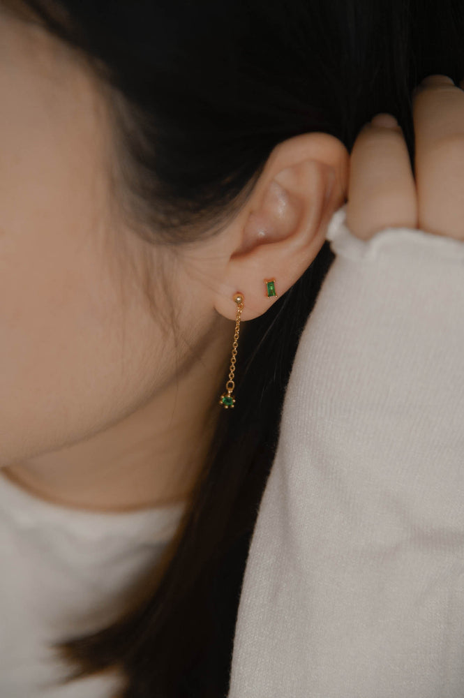 Moonshine Earrings Set in emerald