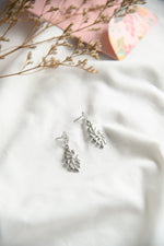 Lilo Leaves Drops in silver