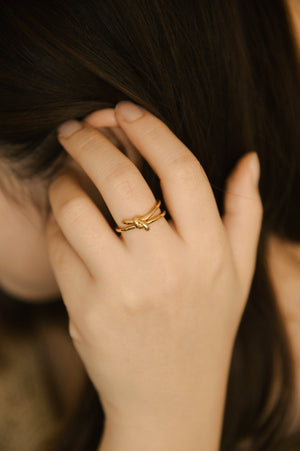 18k Gold Plated - Elon Knot Ring